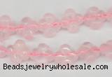 CFG72 15.5 inches 11*11mm carved flower rose quartz gemstone beads