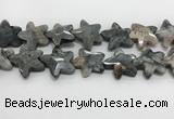 CFG984 15.5 inches 33*33mm carved star eagle eye jasper beads