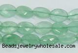 CFL103 15.5 inches 10*14mm faceted oval natural green fluorite beads