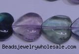 CFL1057 15 inches 20*20mm heart natural fluorite gemstone beads