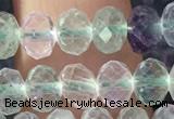 CFL1142 15.5 inches 4*6mm faceted rondelle fluorite gemstone beads