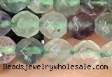 CLF1161 15.5 inches 6mm faceetd round fluorite gemstone beads