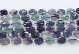 CFL1234 15.5 inches 8*10mm faceted oval fluorite beads