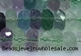 CFL1241 15 inches 5*7mm faceted rondelle fluorite beads