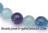 CFL30 16 inch 12mm B grade round natural fluorite gemstone beads