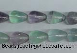 CFL327 15.5 inches 6*10mm teardrop natural fluorite beads