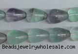 CFL328 15.5 inches 8*14mm teardrop natural fluorite beads