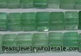 CFL633 15.5 inches 10*10mm cube green fluorite beads wholesale