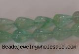 CFL860 15.5 inches 8*12mm teardrop green fluorite gemstone beads