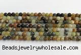 CFW218 15.5 inches 6mm faceted round flower jade beads