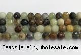 CFW221 15.5 inches 12mm faceted round flower jade beads