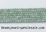 CGA910 15.5 inches 4mm faceted round green angel skin beads wholesale