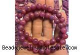 CGB2501 7.5 inches 7mm round ruby gemstone beaded bracelets