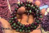 CGB2519 7.5 inches 8mm round ruby zoisite beaded bracelets