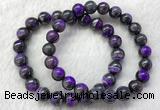 CGB2611 7.5 inches 9mm round natural sugilite beaded bracelets