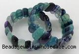 CGB3150 7.5 inches 11*23mm faceted oval agate bracelets