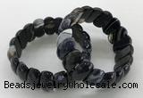 CGB3152 7.5 inches 11*23mm faceted oval agate bracelets