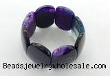 CGB3493 7.5 inches 30*40mm oval agate gemstone bracelets