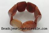 CGB3503 7.5 inches 30*40mm oval agate bracelets wholesale