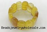 CGB3510 7.5 inches 18*30mm faceted oval agate bracelets