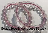 CGB4001 7.5 inches 10mm round rose quartz beaded bracelets