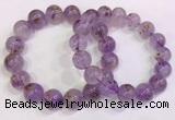 CGB4659 13mm - 14mm round purple phantom quartz beaded bracelets