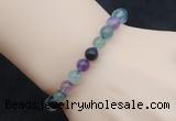 CGB5004 6mm, 8mm round fluorite beads stretchy bracelets