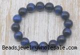 CGB5329 10mm, 12mm round blue tiger eye beads stretchy bracelets