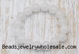 CGB5359 10mm, 12mm round white candy jade beads stretchy bracelets