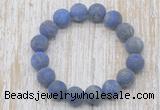 CGB5522 10mm, 12mm round matte lapis lazuli beads stretchy bracelets