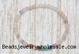 CGB7103 7 chakra 4mm rainbow moonstone beaded meditation yoga bracelets