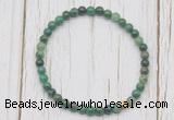 CGB7244 4mm tiny African jade beaded meditation yoga bracelets