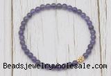 CGB7292 4mm tiny amethyst beaded meditation yoga bracelets