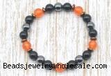 CGB8331 8mm candy jade, black onyx & hematite energy bracelet