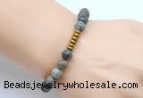 CGB8967 8mm, 10mm African turquoise & rondelle hematite beaded bracelets
