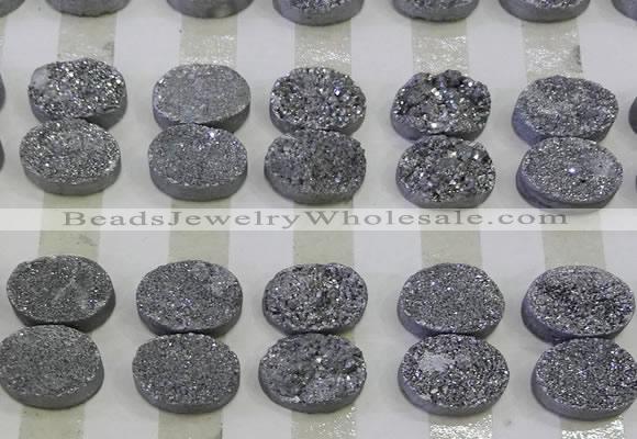 CGC195 15*20mm oval druzy quartz cabochons wholesale