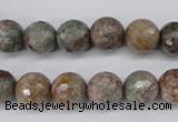 CGG14 15.5 inches 10mm faceted round ghost gemstone beads wholesale