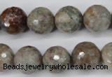 CGG16 15.5 inches 14mm faceted round ghost gemstone beads wholesale