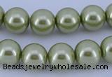 CGL364 10PCS 16 inches 8mm round dyed glass pearl beads wholesale