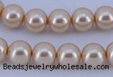 CGL43 10PCS 16 inches 6mm round dyed glass pearl beads wholesale