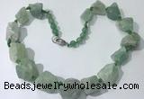 CGN144 19.5 inches 10*14mm - 20*30mm nuggets green aventurine necklaces