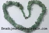 CGN160 18.5 inches 12*16mm - 13*18mm nuggets green aventurine necklaces