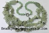 CGN672 22 inches stylish prehnite beaded necklaces wholesale