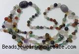 CGN681 23.5 inches chinese crystal & mixed gemstone beaded necklaces