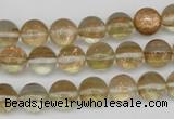 CGQ51 15.5 inches 6mm round gold sand quartz beads wholesale