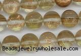 CGQ53 15.5 inches 12mm round gold sand quartz beads wholesale