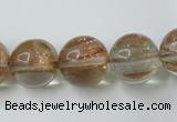 CGQ61 15.5 inches 14mm round gold sand quartz beads wholesale