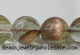 CGQ63 15.5 inches 18mm round gold sand quartz beads wholesale