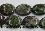 CGR11 16 inches 15*20mm oval green rain forest stone beads wholesale