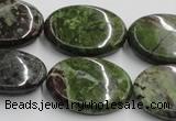 CGR12 16 inches 22*30mm oval green rain forest stone beads wholesale